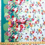 Hello Kitty Sanrio Kayo Horaguchi Soft Canvas - Blue - 50cm - Nekoneko Fabric