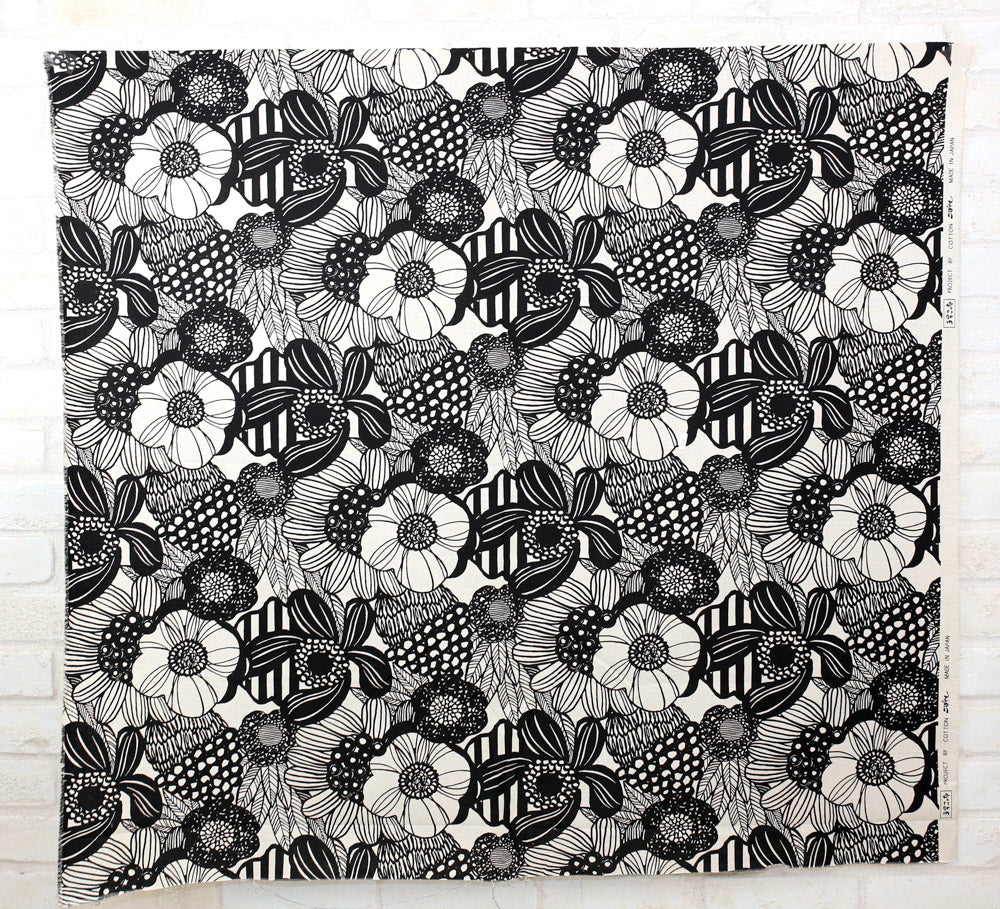 Kobayashi Large Floral Cotton Linen Canvas - Beige - 50cm