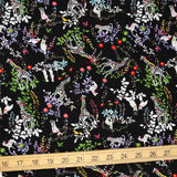 Kayo Horaguchi Flower Drift Cotton Sheeting - Black - 50cm