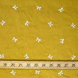 Kokochi Embroidered Ribbon Washer Finish Cotton Broad - Mustard - 50cm