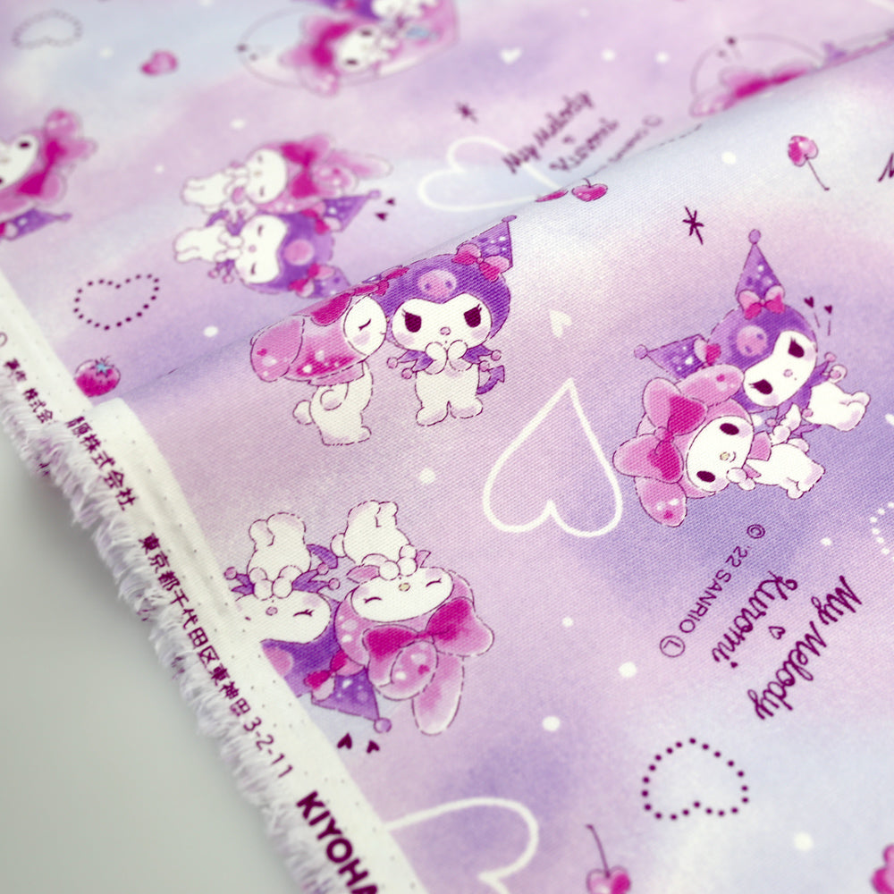 Sanrio Hello Kitty My Melody Kuromi Oxford Canvas - Violet - 50cm