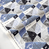 Kokka Keshiki Jutakugai Cotton Linen Soft Canvas - Grey D - 50cm