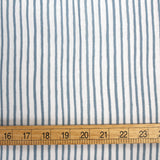 Cotton + Steel Rifle Paper Co Bon Voyage Festive Stripes Cotton - Blue - Half Yard