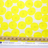 Kokka Muddy Works by Tomotake Mini Anpan - Double Gauze - Yellow - 50cm - Nekoneko Fabric