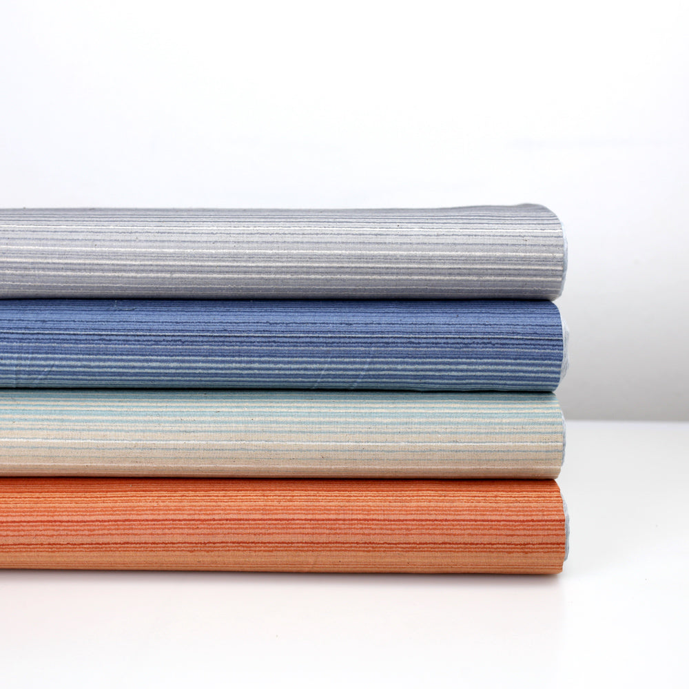 Kokka Ombre Stripes Cotton Linen Sheeting - Grey - 50cm