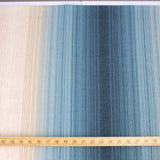 Kokka Ombre Stripes Cotton Linen Sheeting - Teal - 50cm