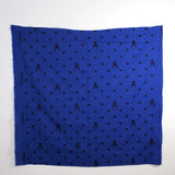 Kokka Echino Sambar Embroidered Cotton Linen Sheeting - Navy - 50cm