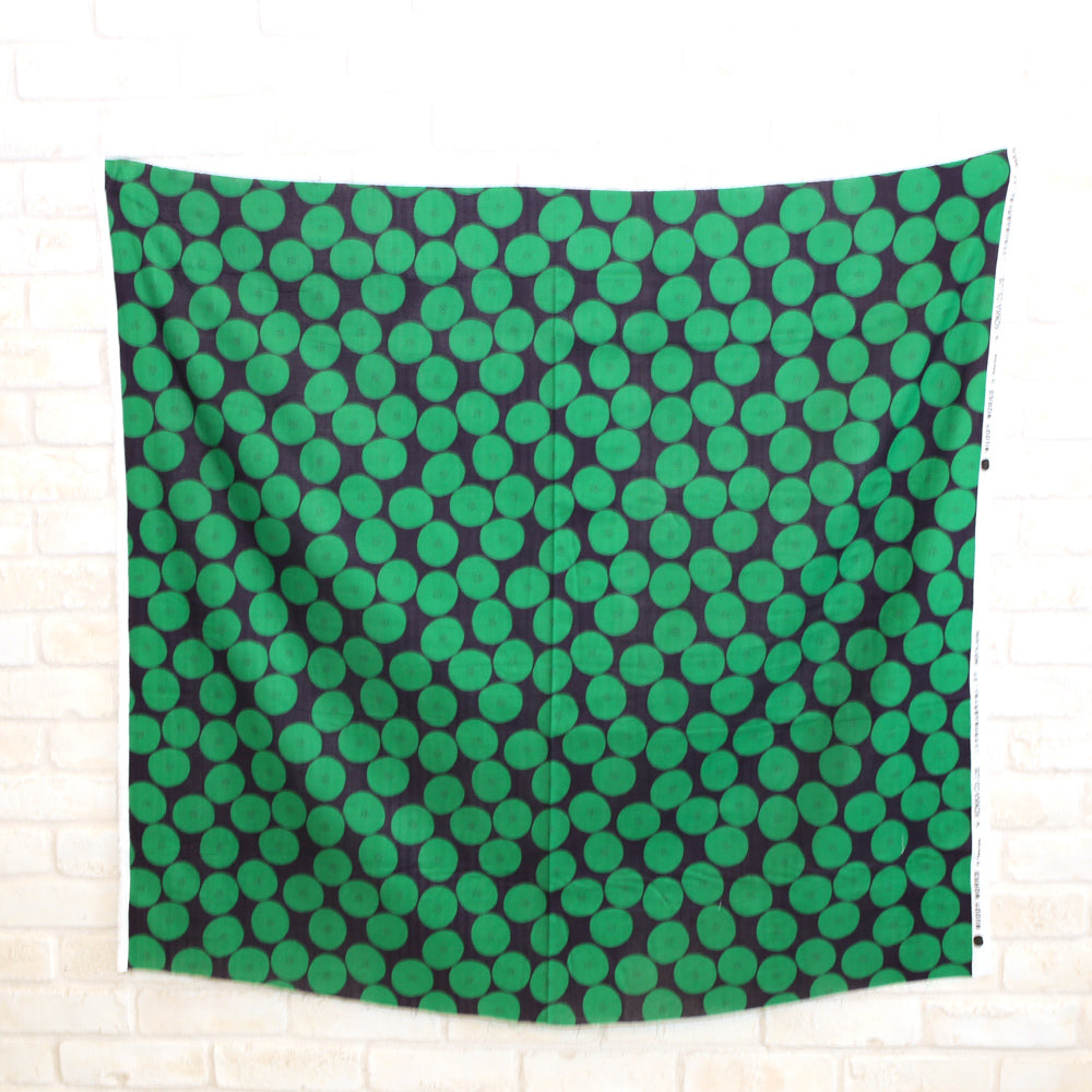 Kokka Muddy Works by Tomotake Mini Anpan - Double Gauze - Green - 50cm - Nekoneko Fabric