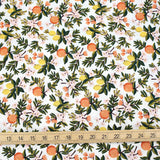 Cotton + Steel Rifle Paper Co Primavera Citrus Floral - Cotton - Cream - Half Yard - Nekoneko Fabric
