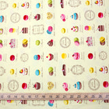 Yuwa Large Macaron Canvas - Yellow - 50cm - Nekoneko Fabric