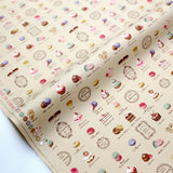 Yuwa Petit Macaron Canvas - Khaki - 50cm - Nekoneko Fabric