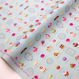 Yuwa Petit Macaron Canvas - Teal - 50cm - Nekoneko Fabric