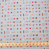 Yuwa Petit Macaron Canvas - Teal - 50cm - Nekoneko Fabric