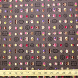 Yuwa Petit Macaron Canvas - Brown - 50cm - Nekoneko Fabric