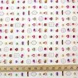 Yuwa Petit Macaron Canvas - Beige - 50cm - Nekoneko Fabric
