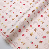 Yuwa Petit Macaron Canvas - Pink - 50cm - Nekoneko Fabric