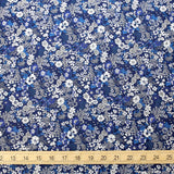 Kokka Floral 1 - Cotton Lawn - Blue A - 50cm