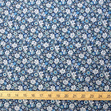 Kokka Floral 4 - Cotton Lawn - Blue E - 50cm