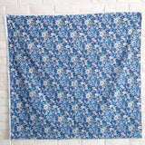 Kokka Floral 2 Small Daisies- Cotton Lawn - Blue E - 50cm