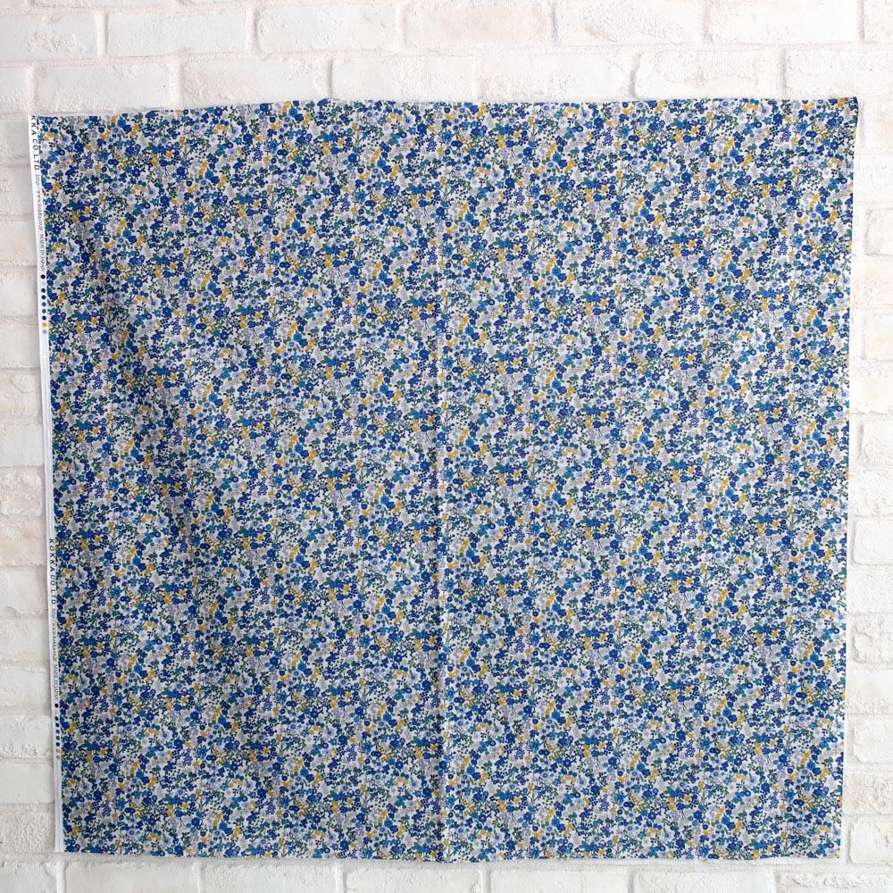 Kokka Floral 6 - Cotton Lawn - Grey Blue B - 50cm