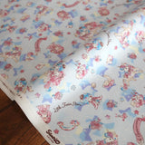 Hello Kitty Sanrio Twin Stars 45th Anniversary Unicorn - Cotton Canvas - Blue - 50cm
