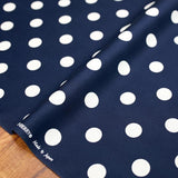 Sevenberry Medium Polka Dots Cotton Twill - Navy - 50cm