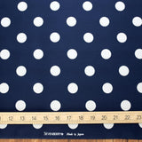 Sevenberry Medium Polka Dots Cotton Twill - Navy - 50cm