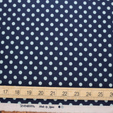 Sevenberry Small Polka Dots Cotton Linen Canvas - Metallic Blue - Fat Quarter