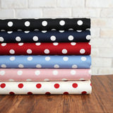 Sevenberry Medium Polka Dots Cotton Twill - Navy - 50cm