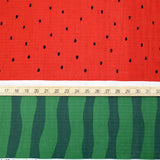 Kokka Watermelon Double Gauze - Red - 50cm