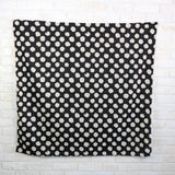 Remnant - Kokka Cotton Linen Large Dots - Black - 1.6m