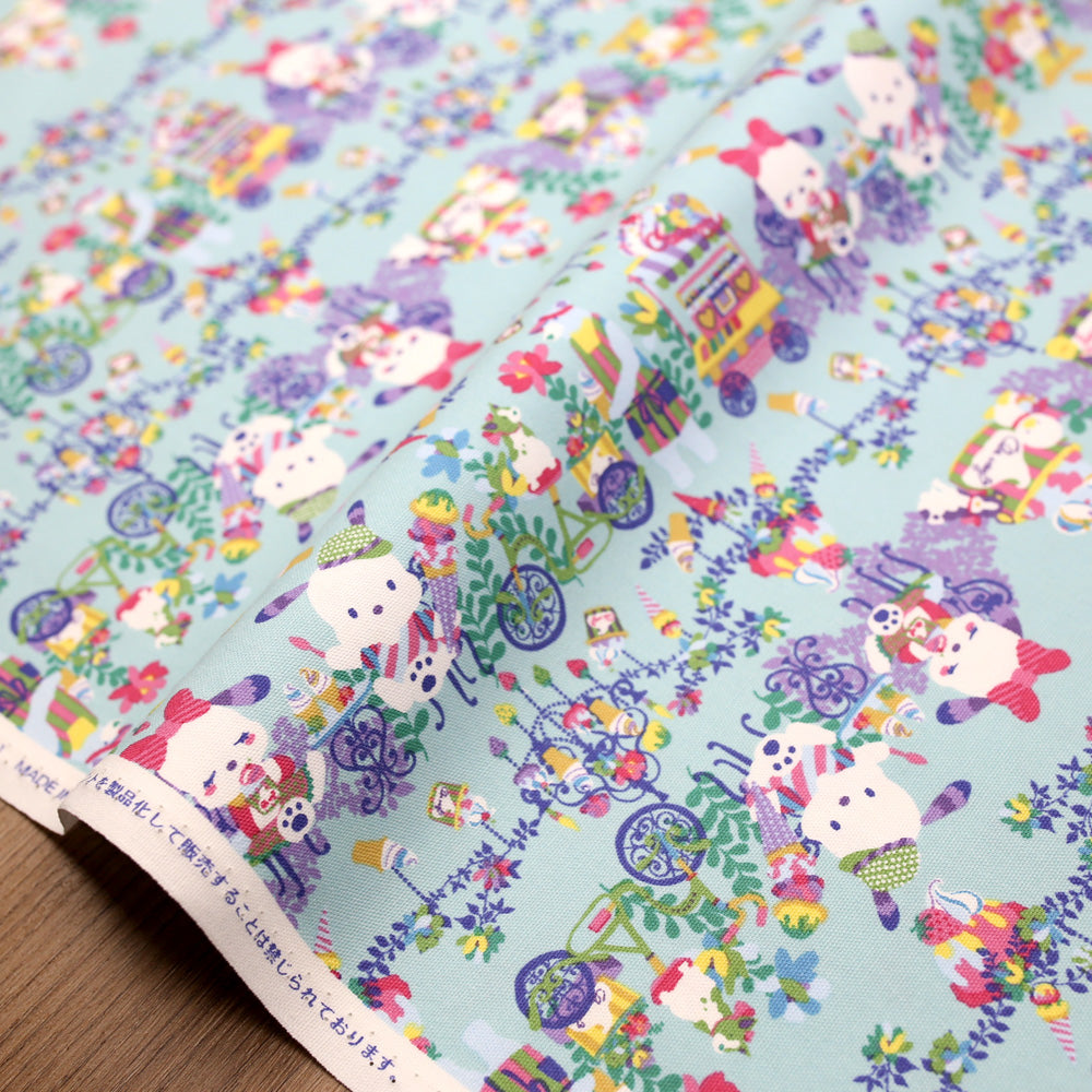 Sanrio Hello Kitty Pochaco - Cotton Canvas - Teal - 50cm