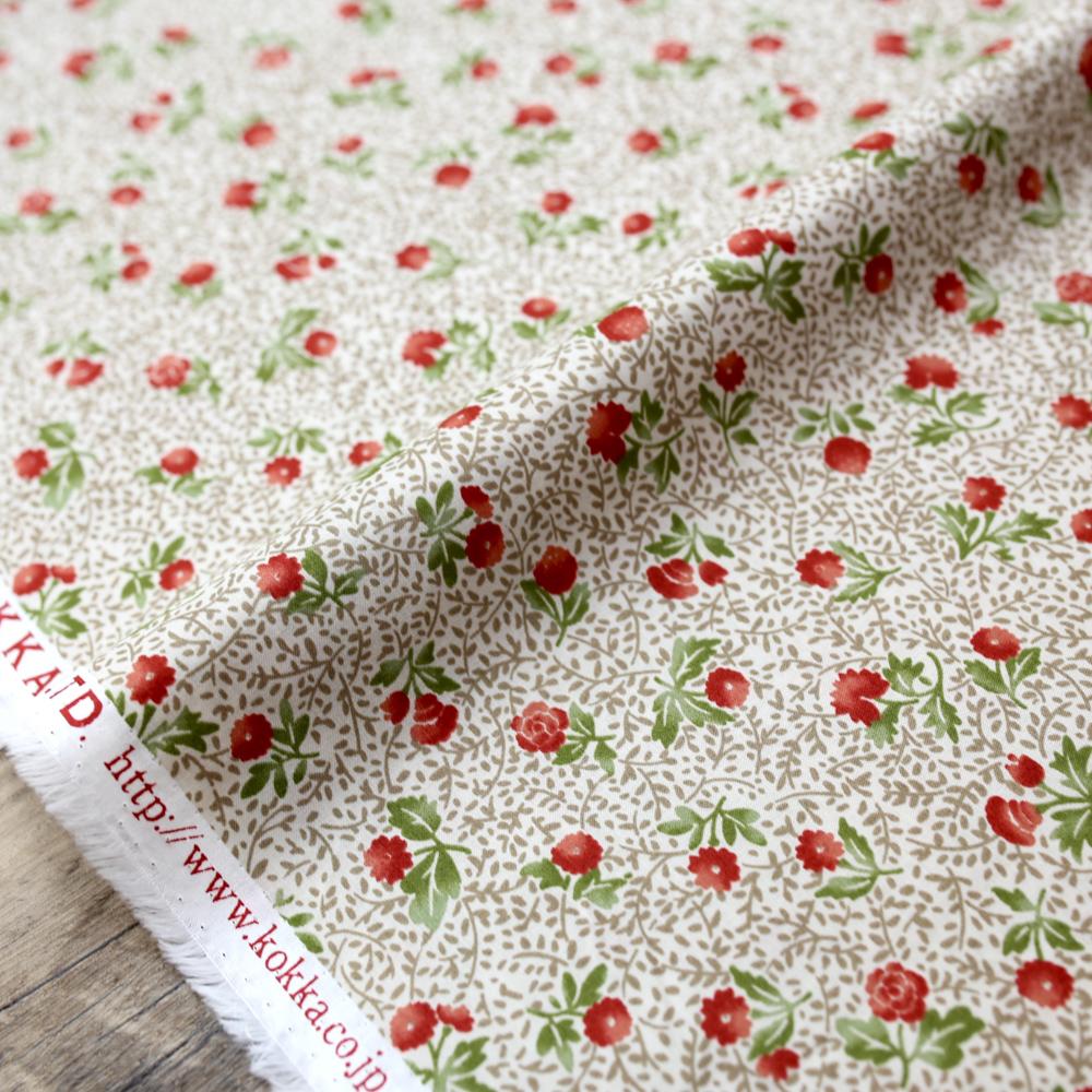 Kokka Retro Small Roses - Organic Cotton - Beige - 50cm