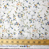 Kokka Retro Floral - Cotton Georgette - White - 50cm
