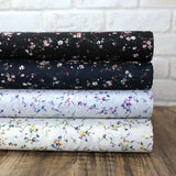Kokka Retro Floral - Cotton Georgette - Navy - 50cm