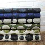 Kokka Textile Painted Large Dots - Cotton Viera - Black - 50cm