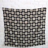 Kokka Textile Painted Large Dots - Cotton Viera - Black - 50cm