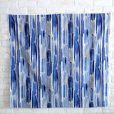 Kokka Abstract Stripes  - Cotton Linen Sheeting - Blue - 50cm