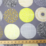 Cosmo Large Scandinavian Circles - Oxford Canvas - Grey - 50cm
