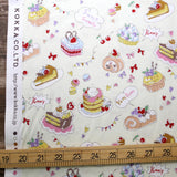 Kokka Yummy Fabric Cakes - Cotton Sheeting - Beige - 50cm
