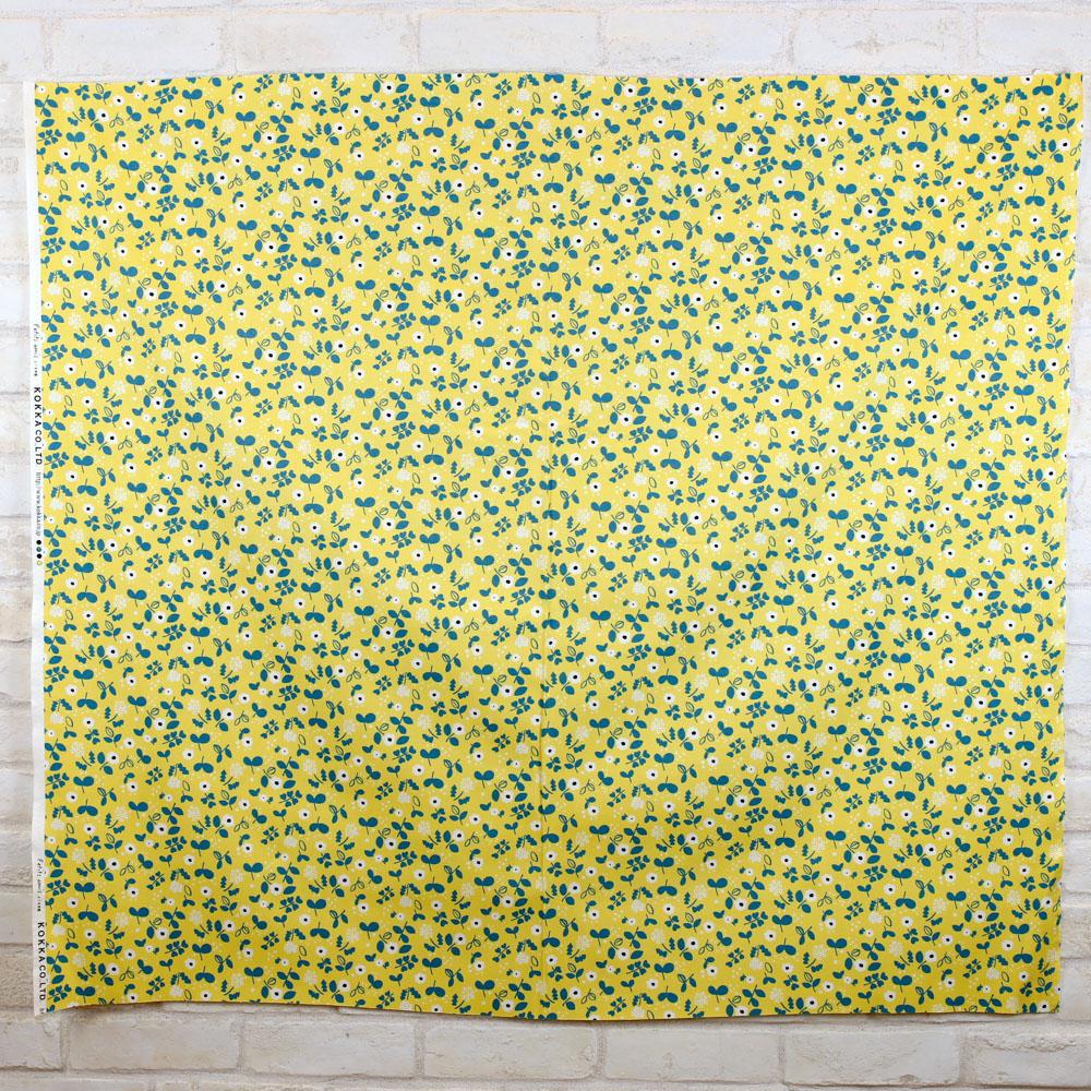 Kokka Petit Amis Floral - Cotton Oxford - Yellow - 50cm