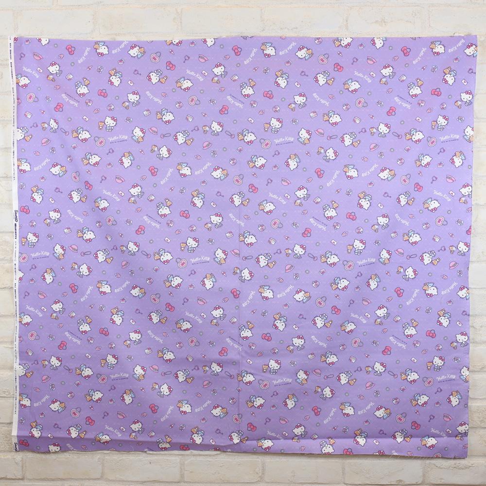 Sanrio Hello Kitty Latice - Cotton Canvas Oxford - Violet - 50cm