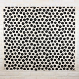 Remnant - Kokka Nine Five Dots Sail Cloth - Cotton Canvas - Beige Black - 0.8m