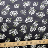 Kokka Muddy Works by Tomotake Floral - Cotton Sateen - Black - 50cm