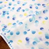 Kokka Watercolour Dots Glitter - Cotton Sheeting - Blue - 50cm