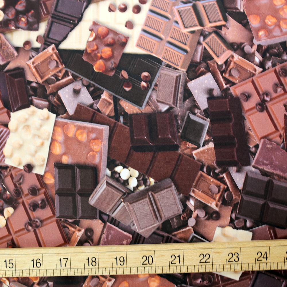 Kokka Seasons Greetings Chocolate - Inkjet Cotton Sheeting - 50cm