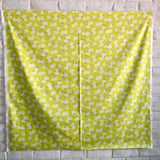 Kokka Muddy Works by Tomotake Floral - Cotton Sateen - Lime - 50cm