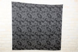 Hishiei Rustic Seigaiha Waves Cotton Sheeting - Black - 50cm