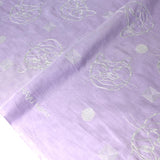 Kokka +Hayu Cats Embroidered Double Gauze - Violet - 50cm