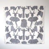 Kokka +Hayu African Animal Cotton Linen Canvas - White Grey - 50cm